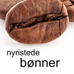 Nyristede kaffebønner